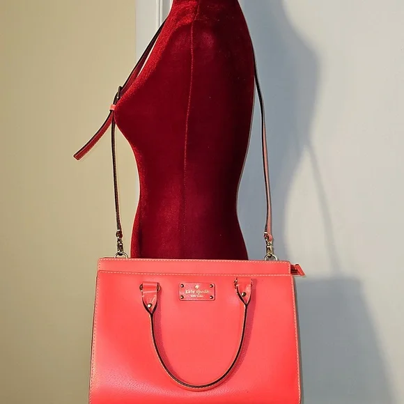 Kate Spade Vibrant Coral Satchel - Picture 2 of 10